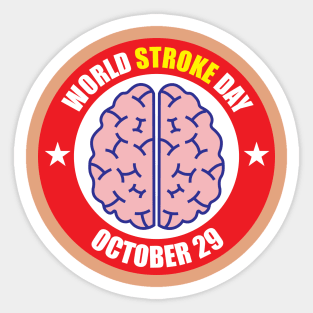 29 october World Stroke Day for stroke awareness Sticker